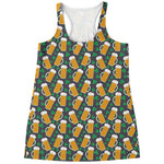 Clover And Beer St. Patrick's Day Print Women's Racerback Tank Top