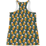 Clover And Beer St. Patrick's Day Print Women's Racerback Tank Top