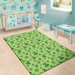 Clover And Hat St. Patrick's Day Print Area Rug