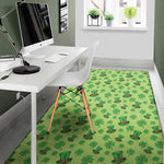 Clover And Hat St. Patrick's Day Print Area Rug