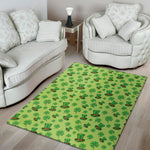 Clover And Hat St. Patrick's Day Print Area Rug