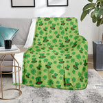 Clover And Hat St. Patrick's Day Print Blanket