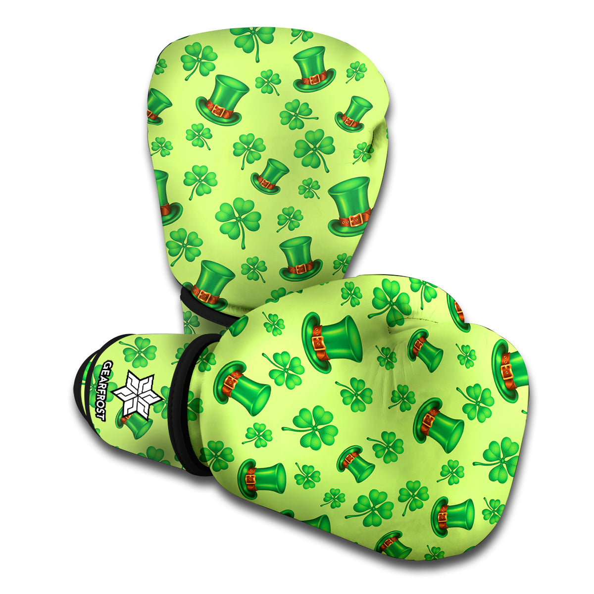 Clover And Hat St. Patrick's Day Print Boxing Gloves