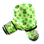 Clover And Hat St. Patrick's Day Print Boxing Gloves
