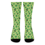 Clover And Hat St. Patrick's Day Print Crew Socks