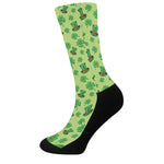 Clover And Hat St. Patrick's Day Print Crew Socks