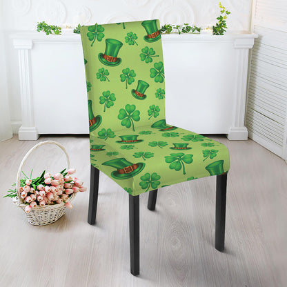 Clover And Hat St. Patrick's Day Print Dining Chair Slipcover