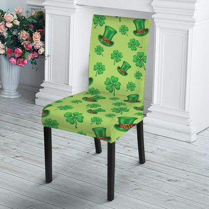 Clover And Hat St. Patrick's Day Print Dining Chair Slipcover
