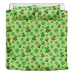 Clover And Hat St. Patrick's Day Print Duvet Cover Bedding Set