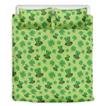 Clover And Hat St. Patrick's Day Print Duvet Cover Bedding Set