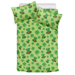 Clover And Hat St. Patrick's Day Print Duvet Cover Bedding Set