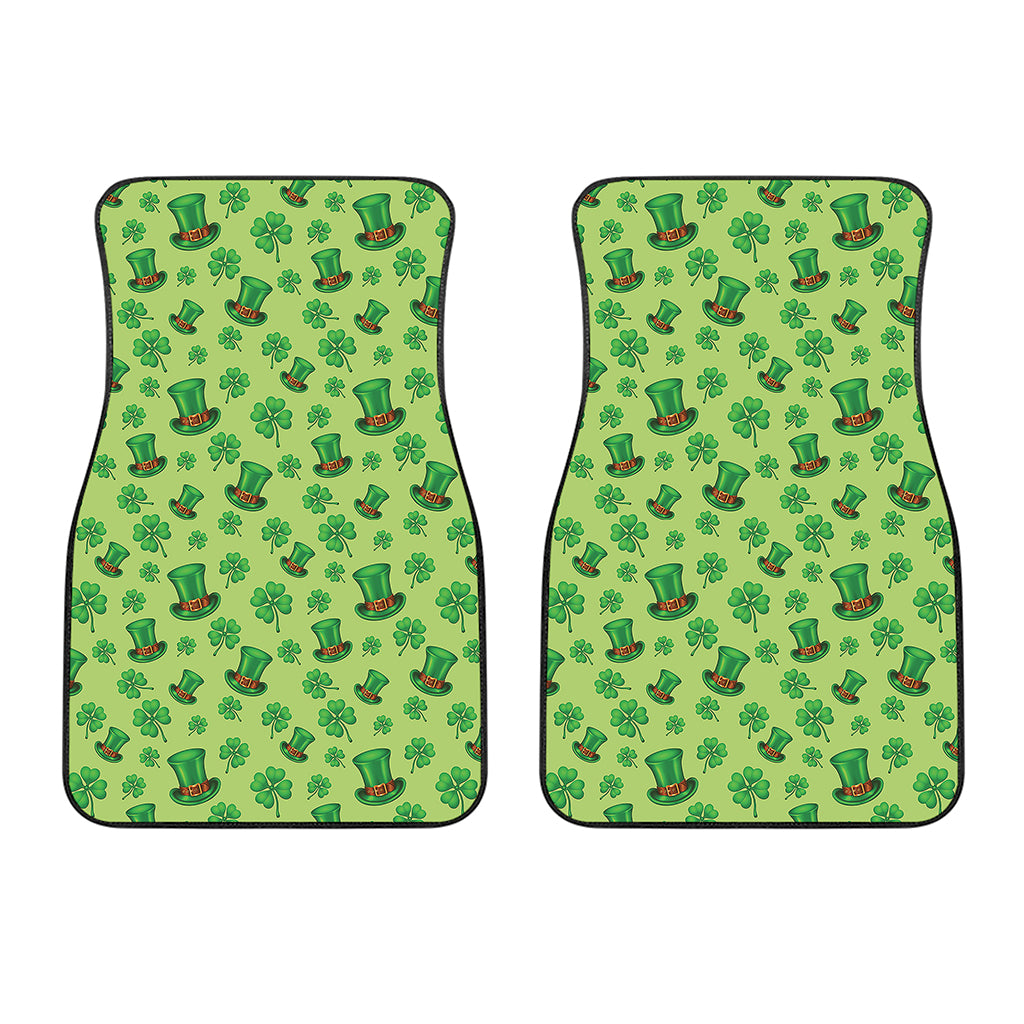 Clover And Hat St. Patrick's Day Print Front Car Floor Mats