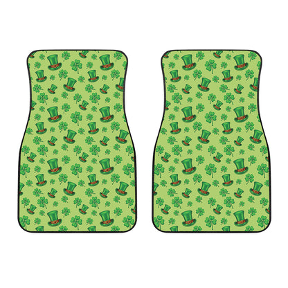 Clover And Hat St. Patrick's Day Print Front Car Floor Mats