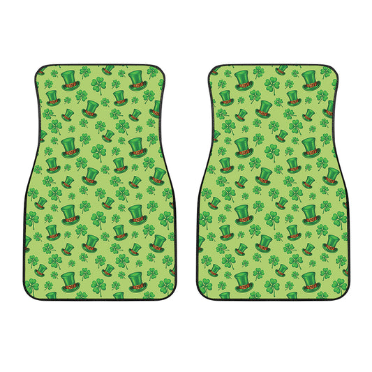 Clover And Hat St. Patrick's Day Print Front Car Floor Mats