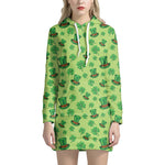 Clover And Hat St. Patrick's Day Print Hoodie Dress