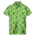 Clover And Hat St. Patrick's Day Print Men's Short Sleeve Shirt