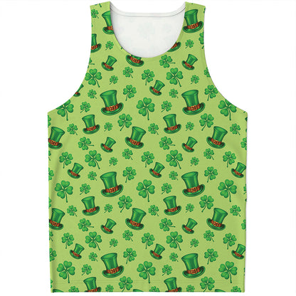 Clover And Hat St. Patrick's Day Print Men's Tank Top