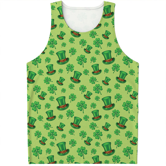 Clover And Hat St. Patrick's Day Print Men's Tank Top