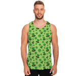 Clover And Hat St. Patrick's Day Print Men's Tank Top
