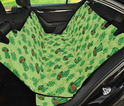 Clover And Hat St. Patrick's Day Print Pet Car Back Seat Cover