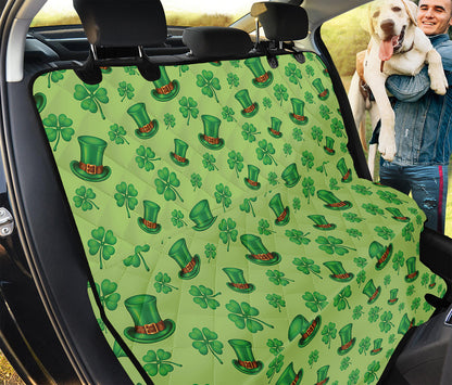 Clover And Hat St. Patrick's Day Print Pet Car Back Seat Cover