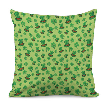 Clover And Hat St. Patrick's Day Print Pillow Cover