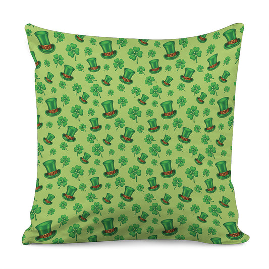 Clover And Hat St. Patrick's Day Print Pillow Cover