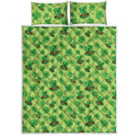 Clover And Hat St. Patrick's Day Print Quilt Bed Set