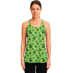 Clover And Hat St. Patrick's Day Print Women's Racerback Tank Top