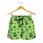 Clover And Hat St. Patrick's Day Print Women's Shorts