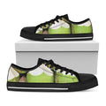 Coconut 3D Print Black Low Top Sneakers