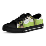 Coconut 3D Print Black Low Top Shoes