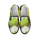 Coconut 3D Print Black Slip On Shoes