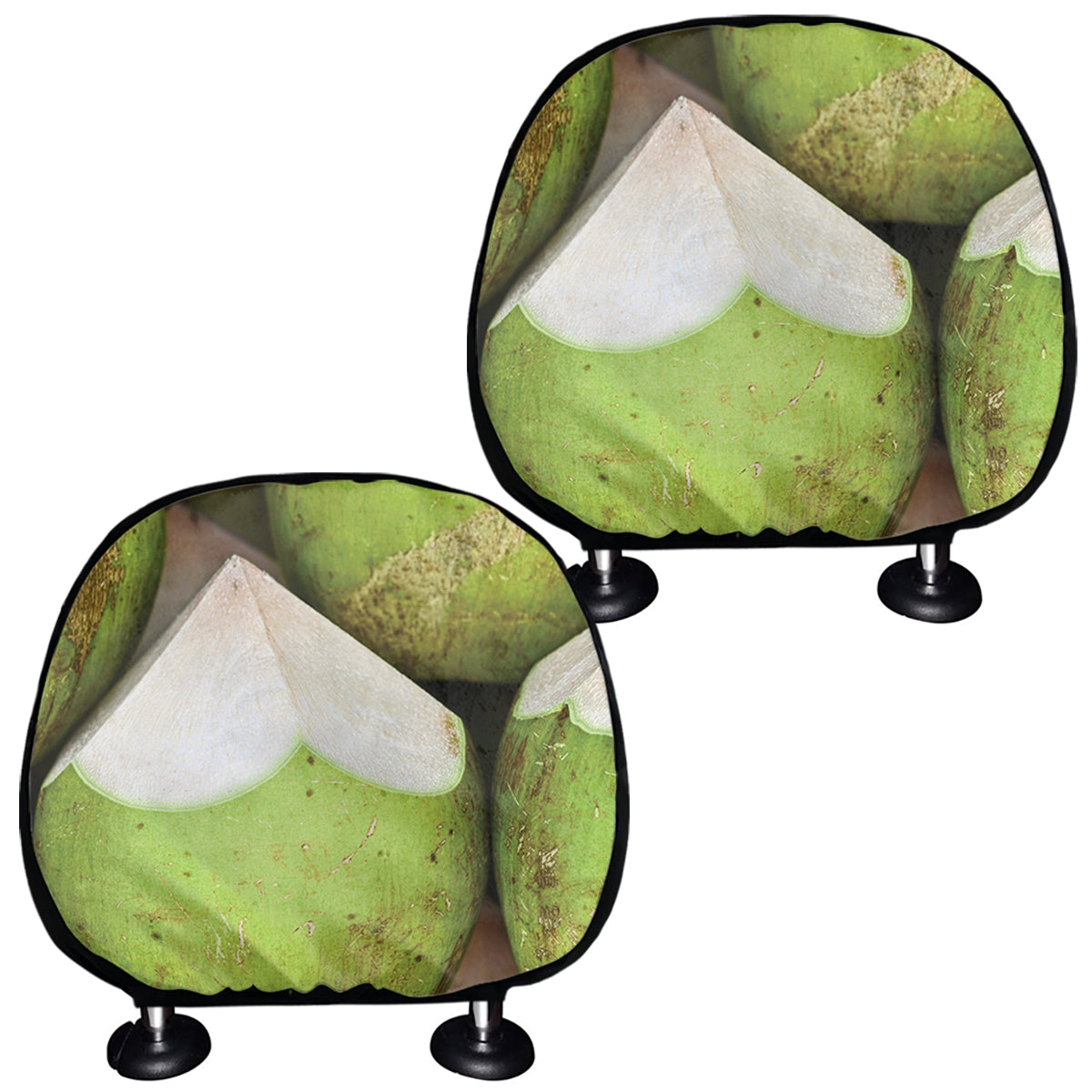 Coconut 3D Print Car Headrest Covers
