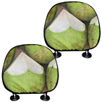 Coconut 3D Print Car Headrest Covers