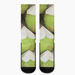 Coconut 3D Print Crew Socks