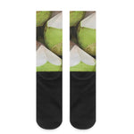 Coconut 3D Print Crew Socks