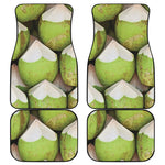 Coconut 3D Print Front and Back Car Floor Mats