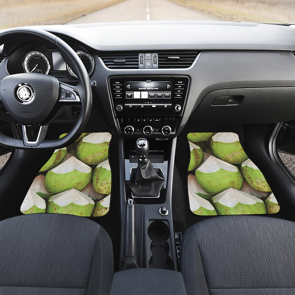 Coconut 3D Print Front Car Floor Mats