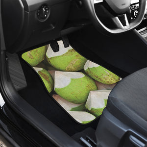 Coconut 3D Print Front Car Floor Mats