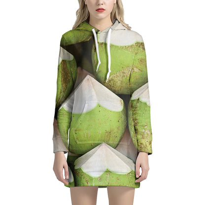 Coconut 3D Print Hoodie Dress