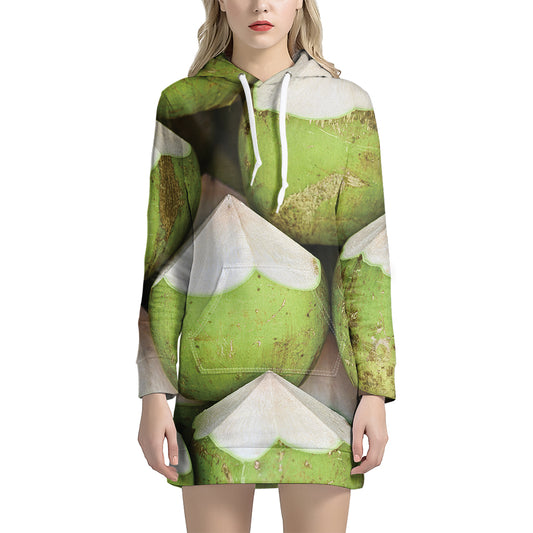 Coconut 3D Print Hoodie Dress