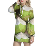 Coconut 3D Print Hoodie Dress