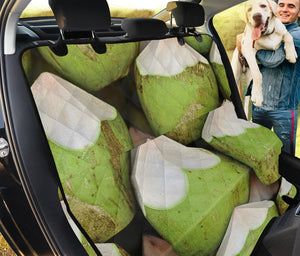 Coconut 3D Print Pet Car Back Seat Cover