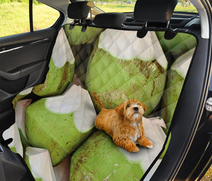 Coconut 3D Print Pet Car Back Seat Cover