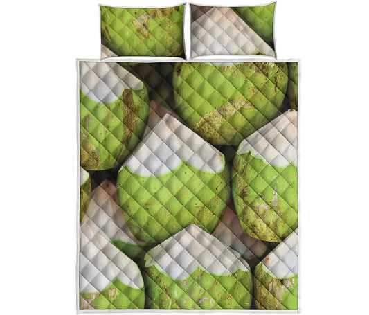 Coconut 3D Print Quilt Bed Set