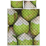 Coconut 3D Print Quilt Bed Set