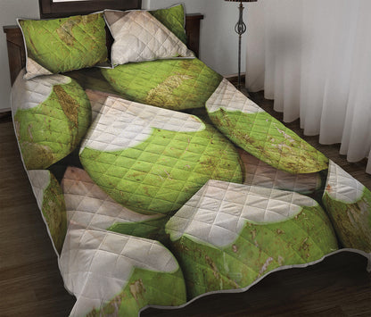 Coconut 3D Print Quilt Bed Set