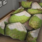 Coconut 3D Print Quilt Bed Set