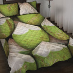 Coconut 3D Print Quilt Bed Set